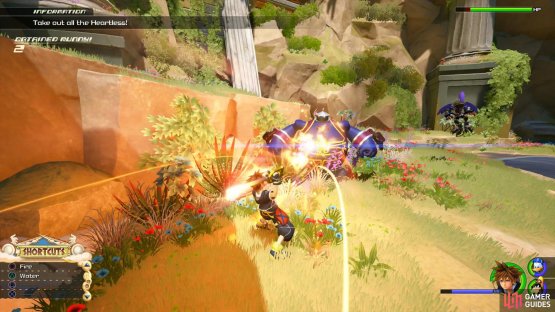 Magic is useful when attacking the Large Body from the front