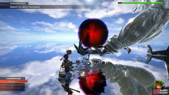 The ball will damage you while he charges his attack