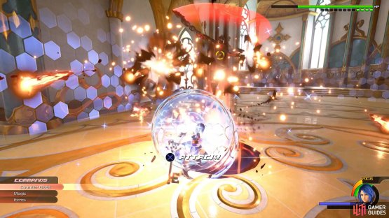 opt to block the Fireballs rather than run away.
