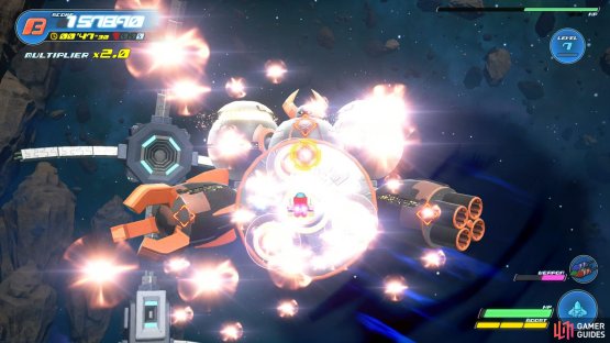 Keep on the move to avoid the larger blasts