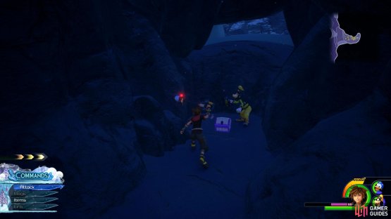 destroy the Popcats to find this chest in the cave behind them