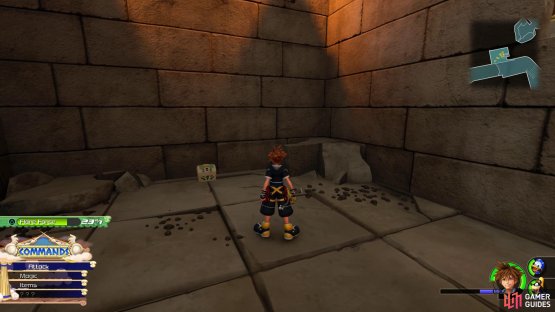 run up the wall once you reach the area with the burning ground to find this chest.