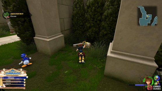 after the battle, break the leg of the statue to reveal this chest in an alcove.