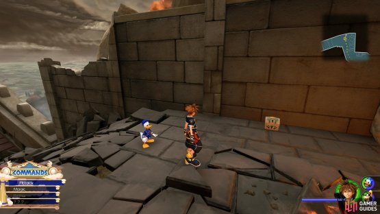 You&rsquo;ll find a chest just before you slide down the rooftops