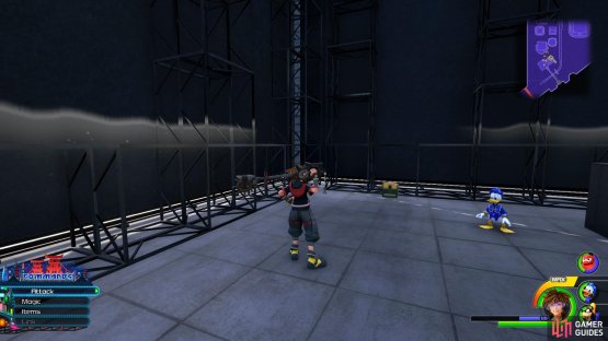Search behind the billboards on this roof to find this chest