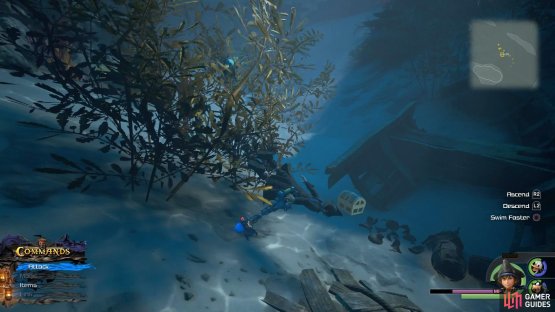There are many chests to discover under the water