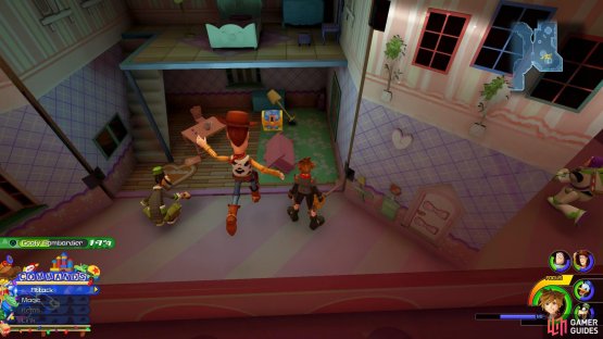 head over to the open dollhouse to find a hidden chest.
