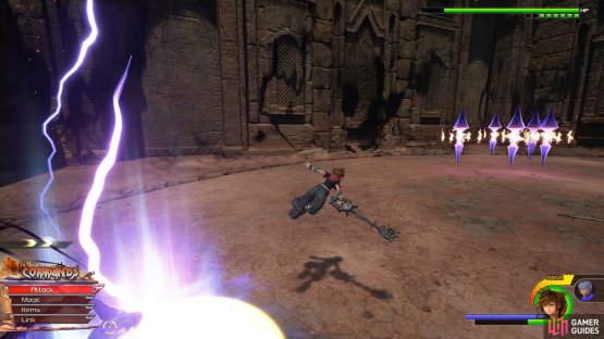 Glide around during Dark Riku&rsquo;s special attack.