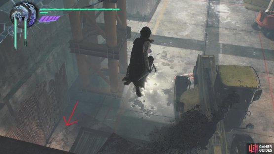When drop down here, head in this corner to find a secret area