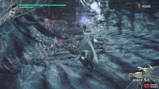 Destroy the tentacle to spawn a Blue Orb Fragment on front of the Bloodstream