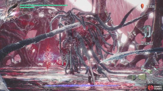 The tentacle Urizen shoots out can be hard to dodge sometimes