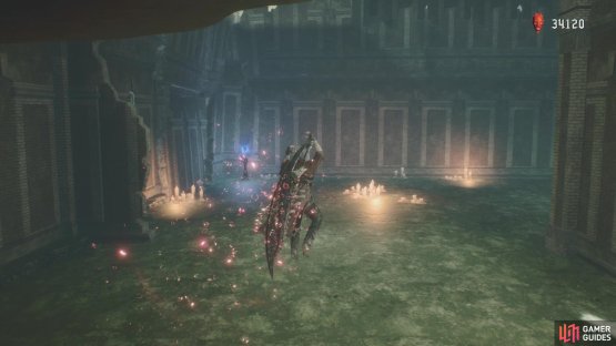 After breaking all of the blood clots, you can find an easy Blue Orb Fragment