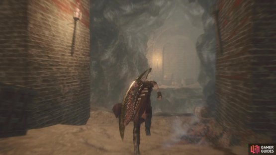 Look behind you after jumping up some &ldquo;stairs&rdquo; to find a ledge with the red glow for the Secret Mission