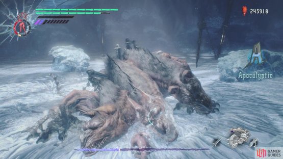 Stun all three heads to knock Cerberus down for a few seconds