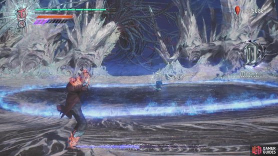 When you see the large circular aura on the ground