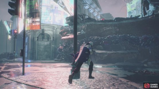 You can wall jump to the top of this ledge to find some goodies