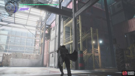 Climb to the top of the stairs here to find the spot for the Secret Mission