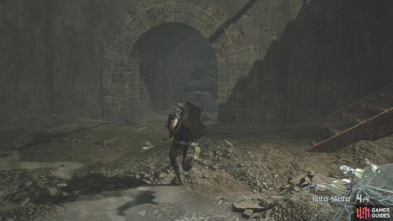 drop to the bottom and stand in the doorway to find the Secret Mission