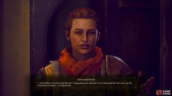 Return to Amber Heights after completing &ldquo;Sucker Bait&rdquo; and Zora will have made a decision regarding Graham.