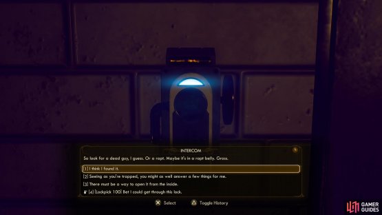 If you picked up the ARMS Building Key earlier you can use it to free Huxley.