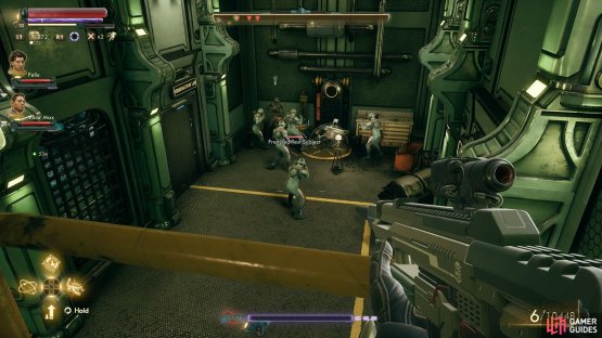 who will attack the corporate minions nearby, reducing the number of foes in your way.