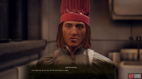 Acquiring Dustback Casserole is merely a matter of talking to Chef Raymond and paying up.