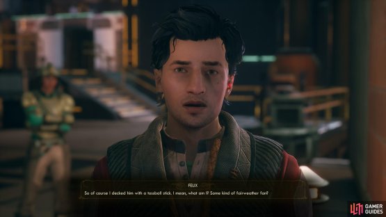 You&rsquo;ll run into a rascal named Felix on the docks who&hellip; well, really likes his tossball team.