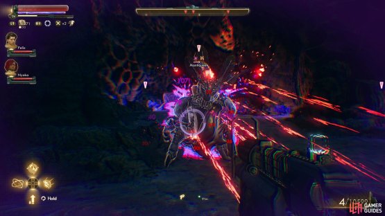 Fight your way through a group of mantids