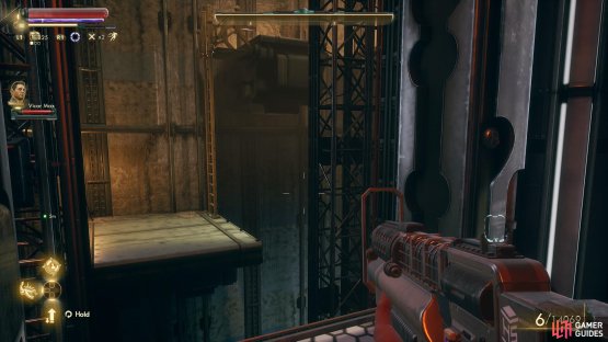 Jump to some ledges and climb some ladders