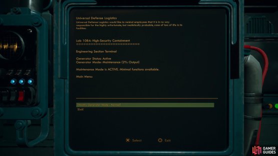 Find a terminal near the station’s power source and restart the power.