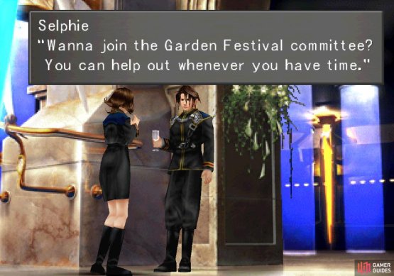 Agree to Selphie&rsquo;s request at the party