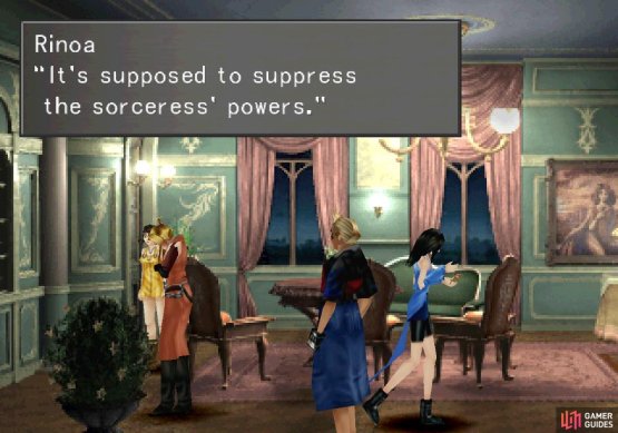 After the debriefing, Rinoa will try to interfere with her father&rsquo;s plans