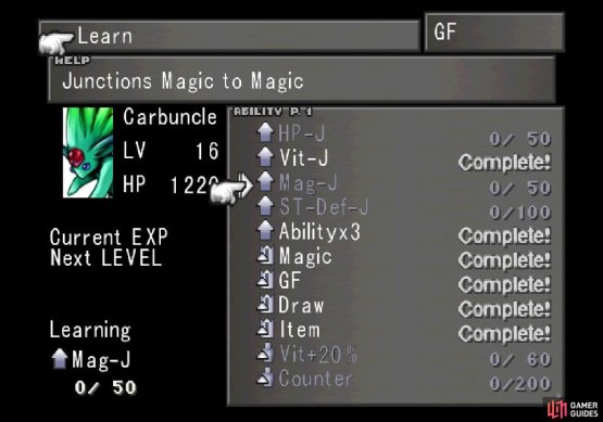 after which you should start learning skills with Carbuncle