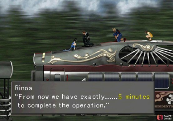 After your chat with Rinoa, you&rsquo;ll have five minutes to complete your objectives