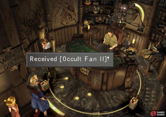 Search a stack of magazines to claim the Occult Fan II magazine