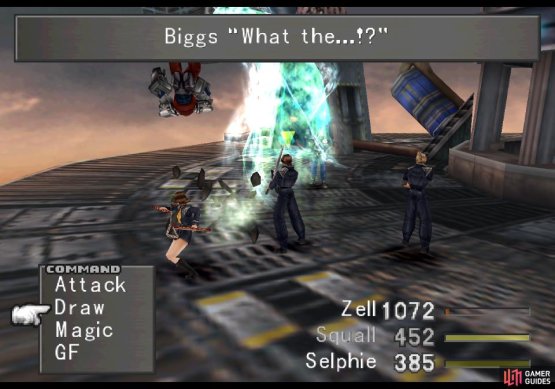 Deplete the HP of either Biggs or Wedge and the fight with them will end