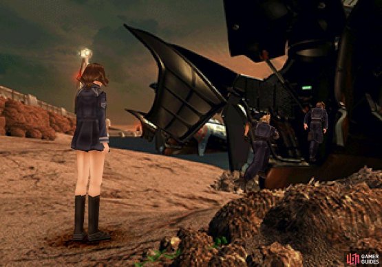 If you defeated X-ATM092 earlier, you&rsquo;ll be able to casually stroll back to the gunship.