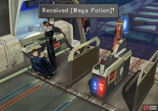 Talk to an injured student to gain a Mega Potion