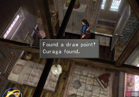 Near a cabinet you&rsquo;ll find a Curaga draw point