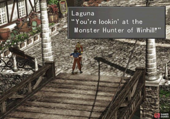 When you approach a bridge Laguna will reveal his new profession