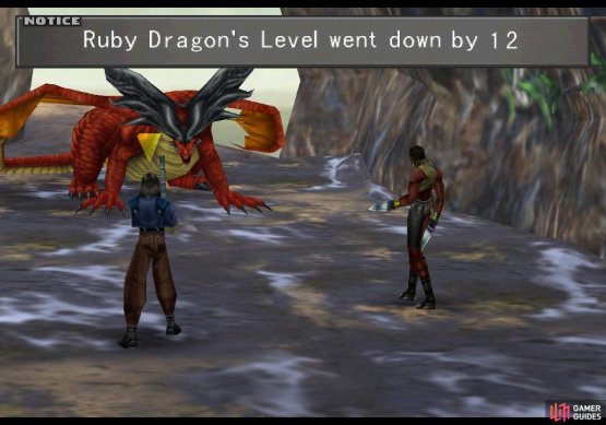When you&rsquo;ve drawn what magic you can from the Ruby Dragon, use LV Down to weaken it