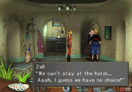 then return to Zell&rsquo;s house to finally gain access to his room
