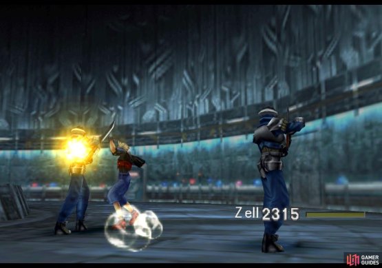 put the hurting on the guards as Zell to reclaim your weapons