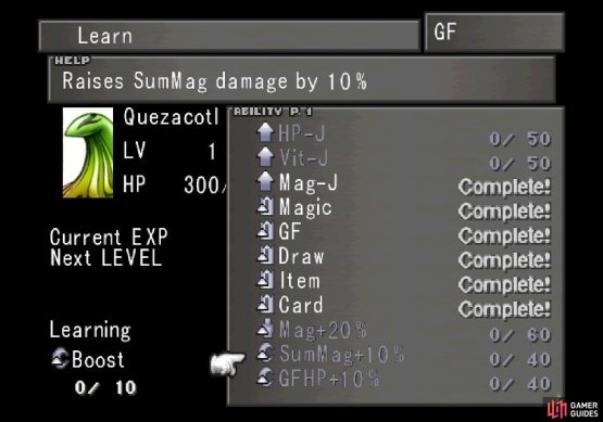and have it learn abilities like SumMag +10% to boost its power