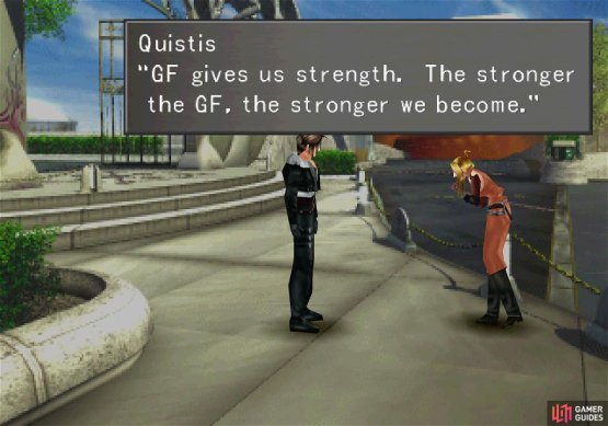 and endure another tutorial from Quistis at the gate.