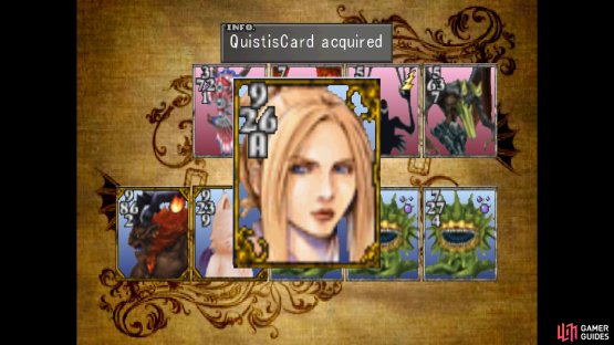 and win his excellent Quistis card