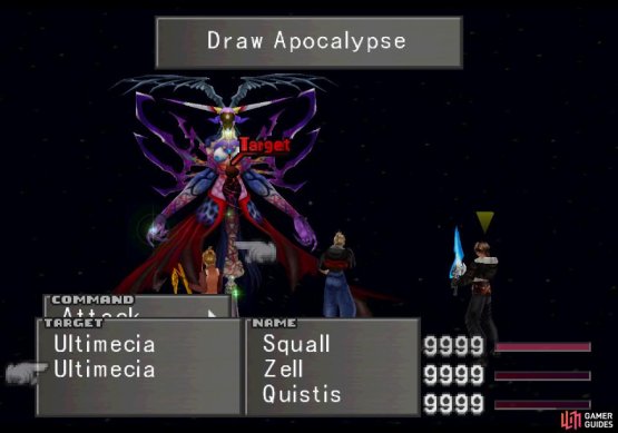 When injured, you&rsquo;ll be able to target Ultimecia&rsquo;s lower half, which she&rsquo;ll use as a source for the Apocalypse spell.