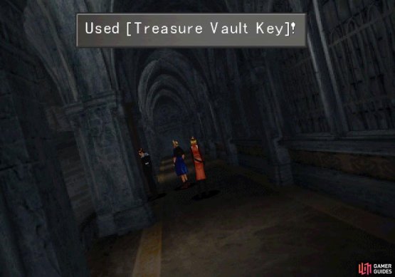 and use it on a hard-to-see door in a hallway along the left side of the castle.