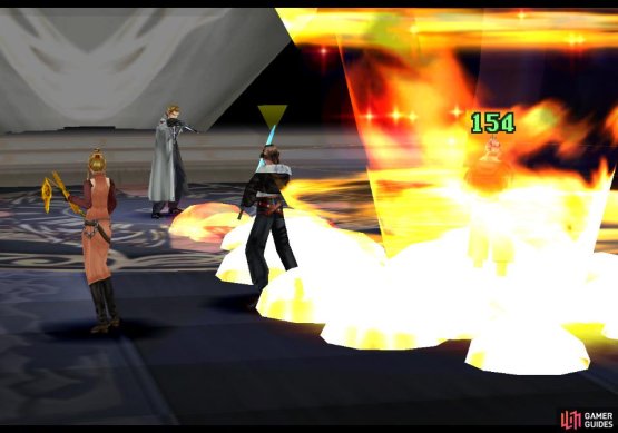 Aside from his melee attack, Seifer will use fire magics