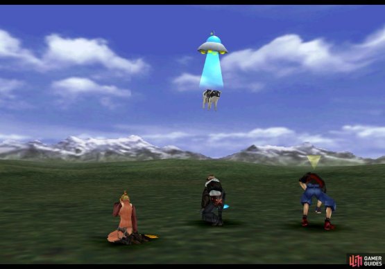 You can run into the UFO in the plains around Winhill
